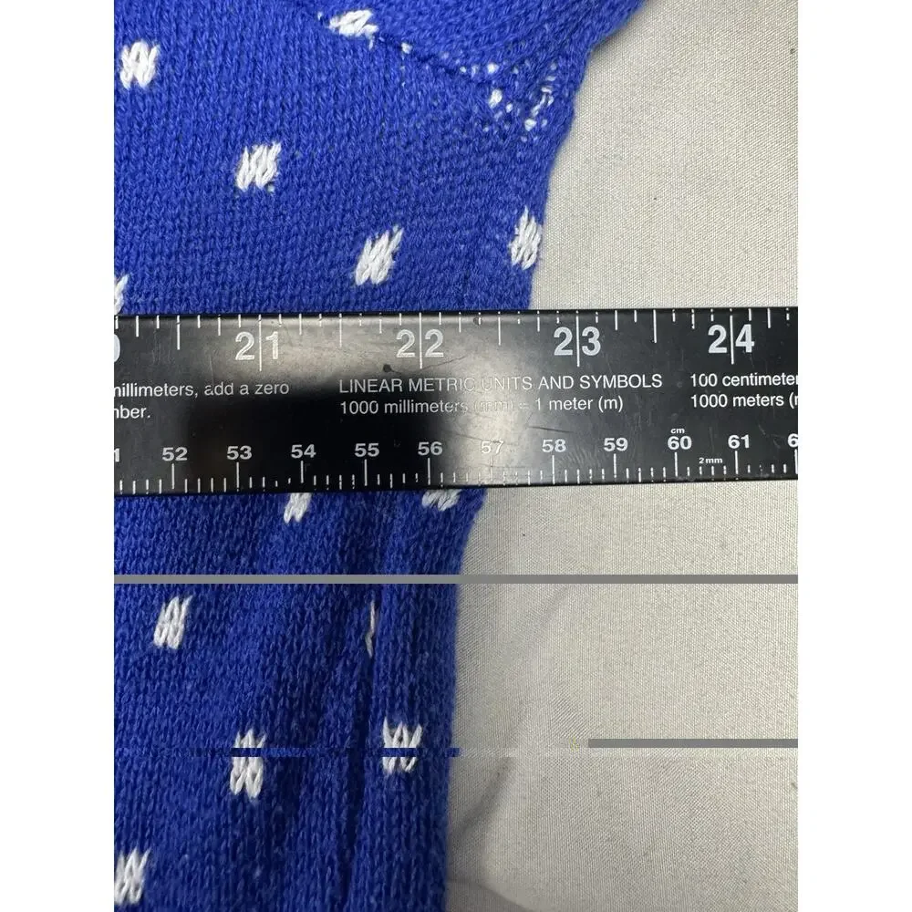 33 Degrees Santa Riding T-Rex Ugly Christmas Sweater Mens XL Blue Holiday